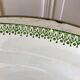 Plat oval Terre de Fer St Amand vert début XXème