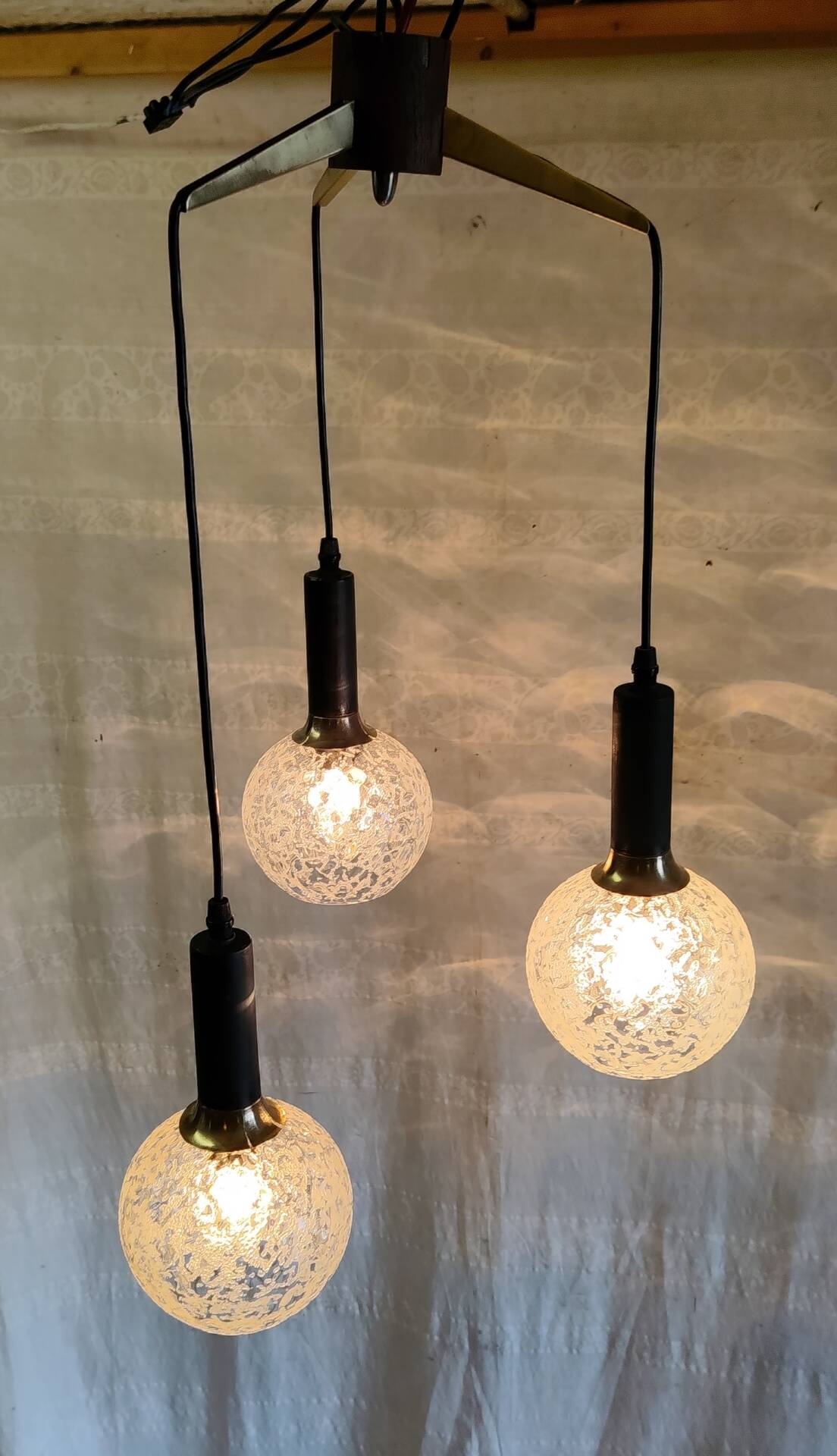 Chandelier with 3 lights - 1950s/60s