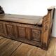 Banc d'église coffre en bois XVIIIème