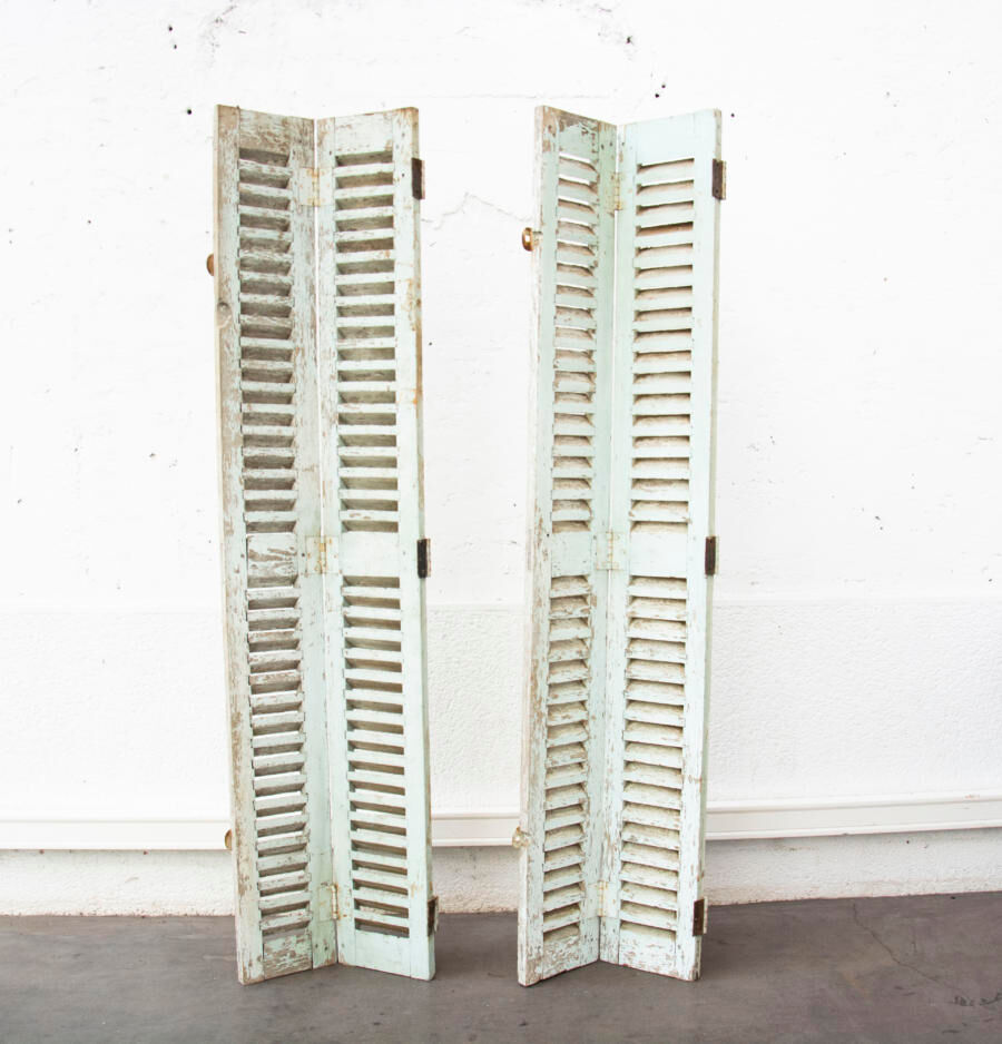 Pair of shutters louvered