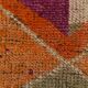 Soft Orange Vintage Wool Runner Rug For Kitchen, 74x307 Cm