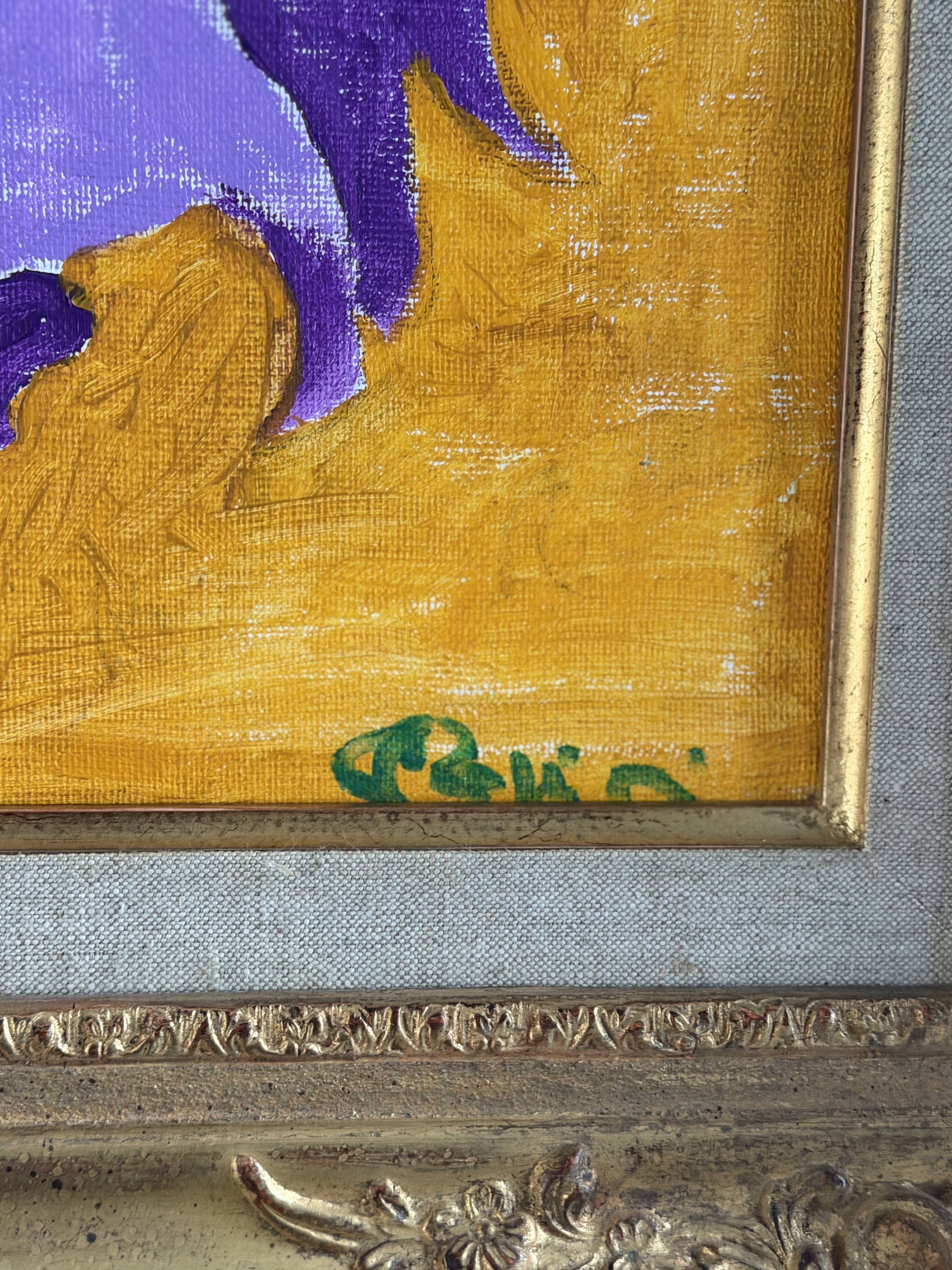 Serge reggiani, acrylic on canvas "la rouille ii" signed (1922 - 2004)