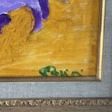 Serge reggiani, acrylic on canvas "la rouille ii" signed (1922 - 2004)