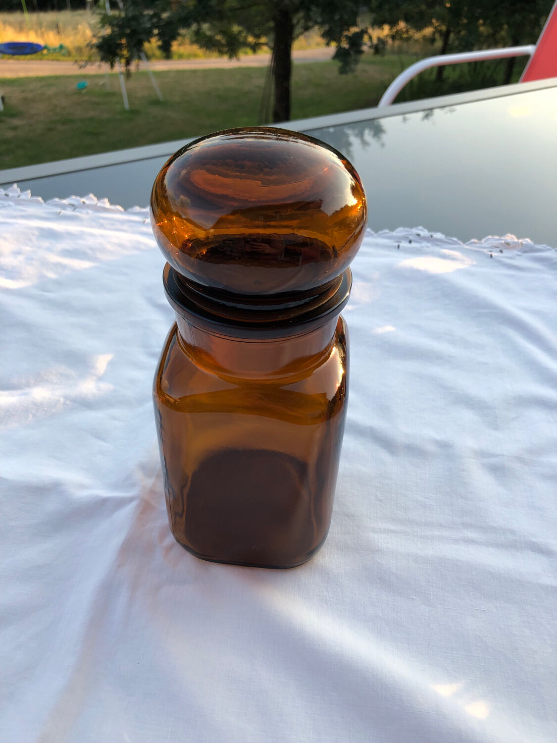 Vintage glass jar / spice jar