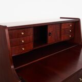 Secrétaire en acajou, design danois, années 1970, fabricant : PMJ Viby J