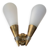 Wall lamp in brass and plastic