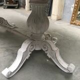 Large middle red speckled marble top table