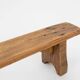 Rustic Low Bench in Wood, France, 1850s