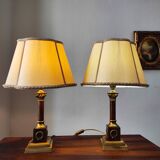 Pair of neo-classical Empire style lamps