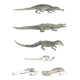 Antique engraving on reptiles: showing various crocodiles, Pl 2, 1828