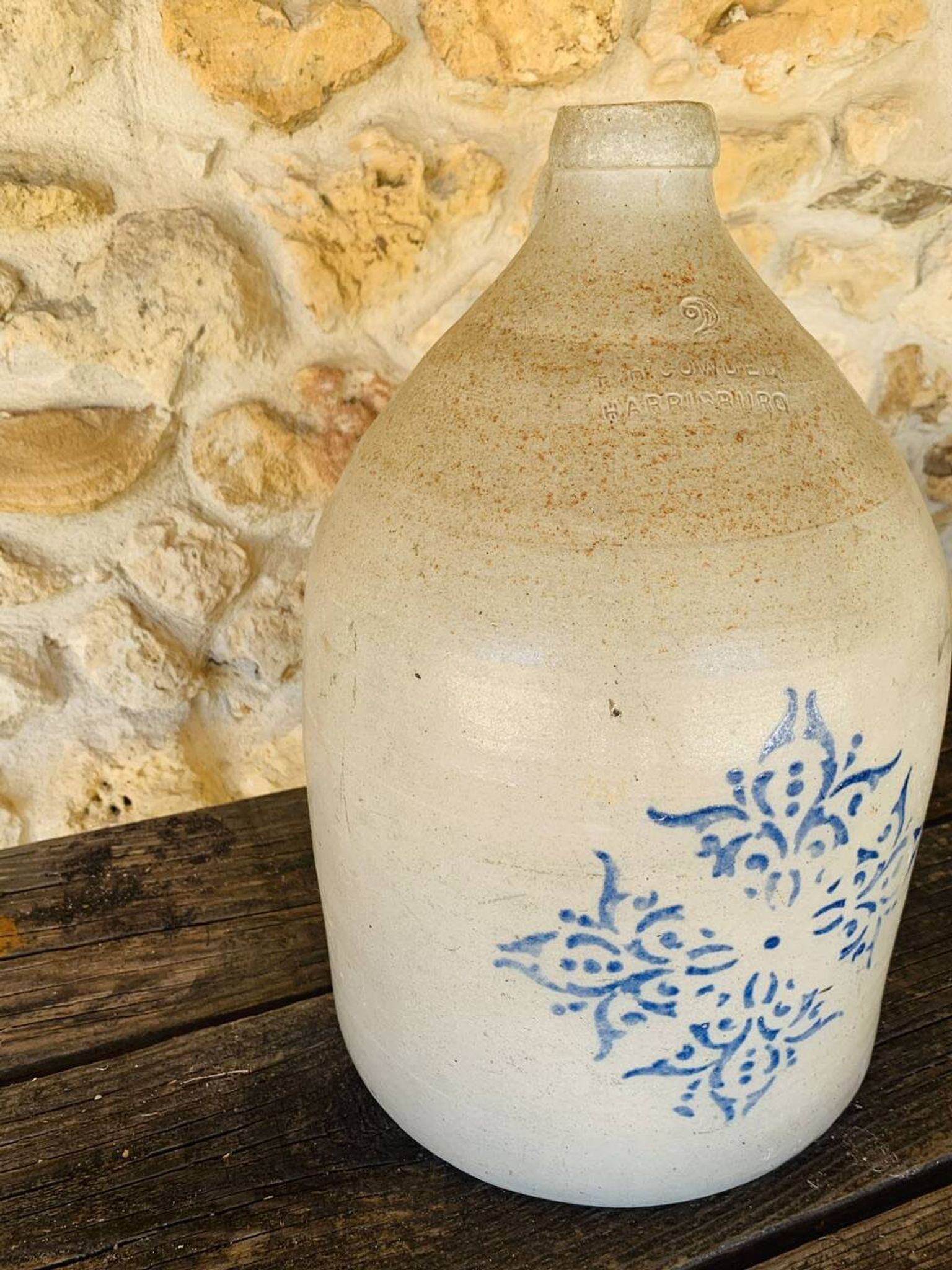 Large stoneware jar, 7 litres, by F.H. Cowden, circa 1880