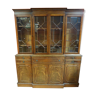 Scribanne bookcase in mahogany veneer English work of the twentieth century
