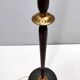 Opaline Glass, Beech and Brass Floor Lamp with Marble Base, Italy