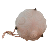 Pendant lamp molded glass paste vintage pink glass paste