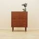 Danish teak chest of drawers with six drawers and sculptural handles, 1960s