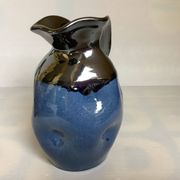 Iridescent modernist vase by Thomas Buxo