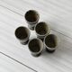 5 small mazagrans - bluish stoneware verrines Migeon La Borne CHER