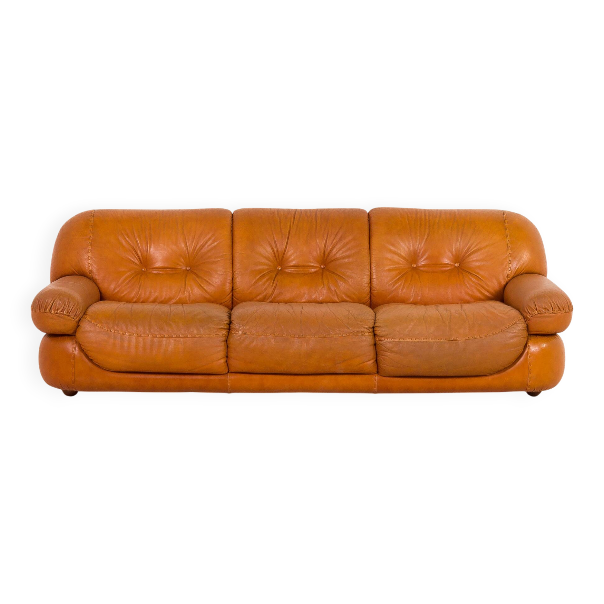 Mobil Girgi Sapporo leather sofa, 1970s