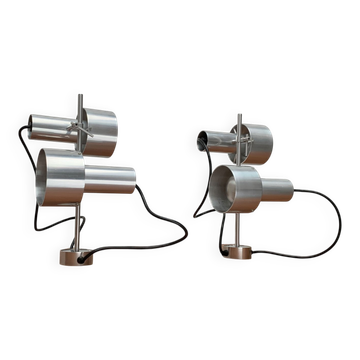 Mid-century minimalist double chandeliers FA2 by Peter Nelson for Architectural Lighting Company, England, 1960s, set of 2.
