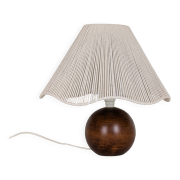 Wooden bedside lamp