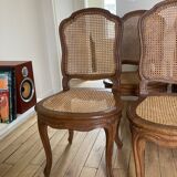 Set of 5 tanned chairs