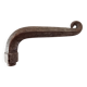 19th-century antique door handle in forged steel