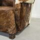 Art deco cowhide armchair