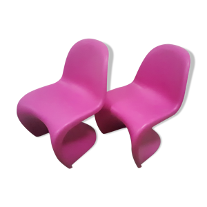 Paire de panton chairs rose de Verner Panton