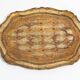 Vintage beige wooden decorative plate, Italy, 1960s