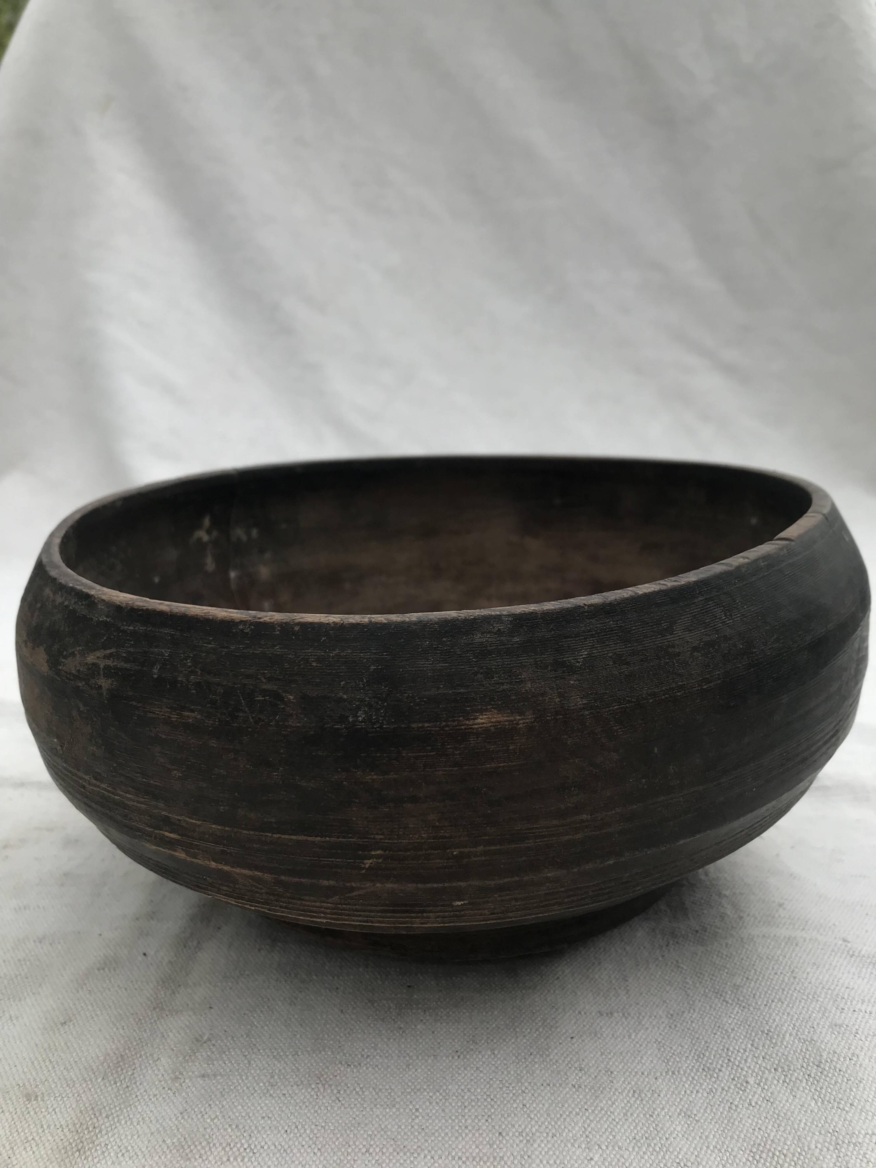 Antique wooden bowl