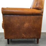 Super rugged sheepskin leather armchair with a wonderfully rugged look