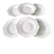 6 white Limoges porcelain deep plates