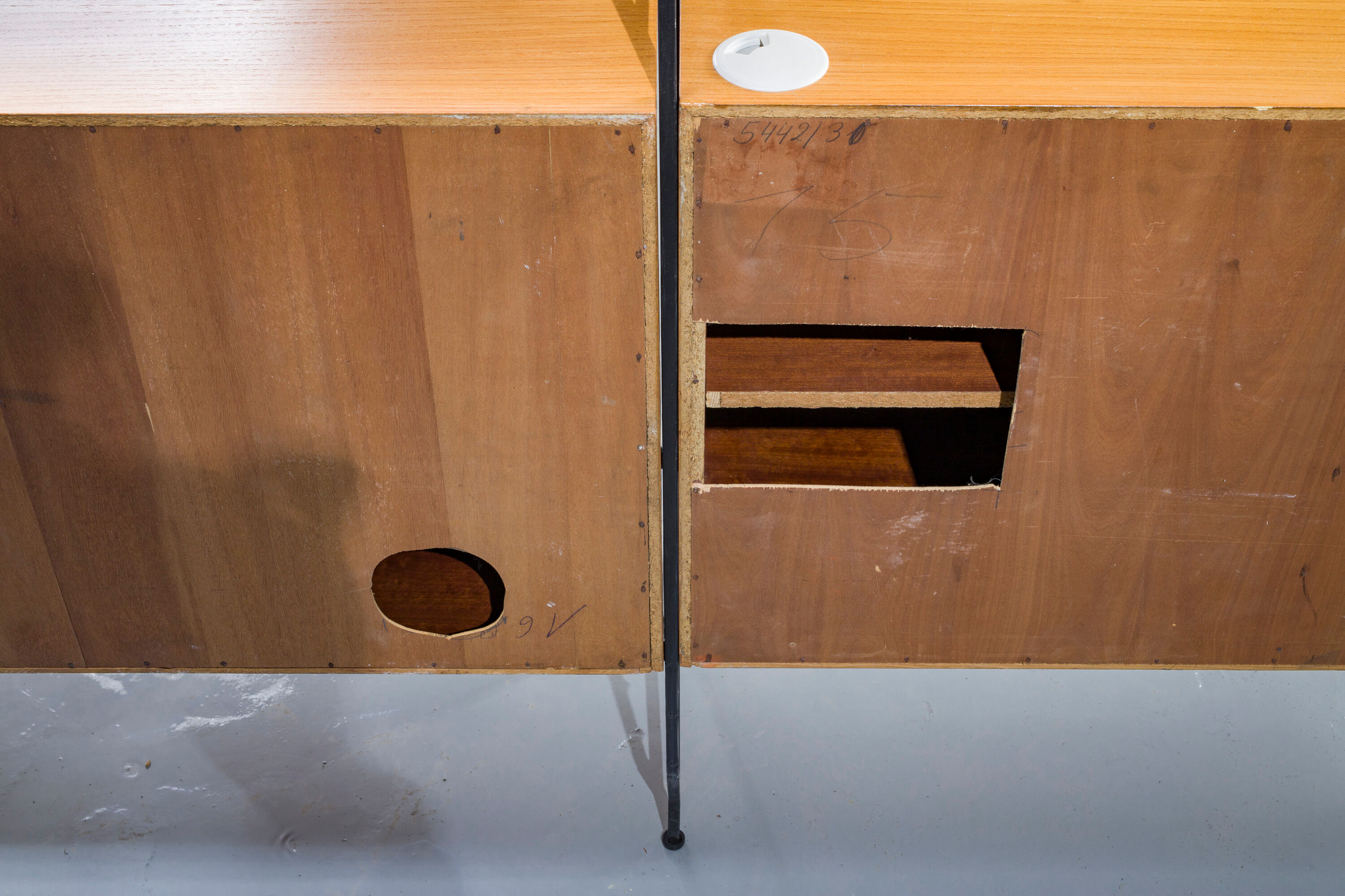 Mid-Century Elm Shelf, 1960s.