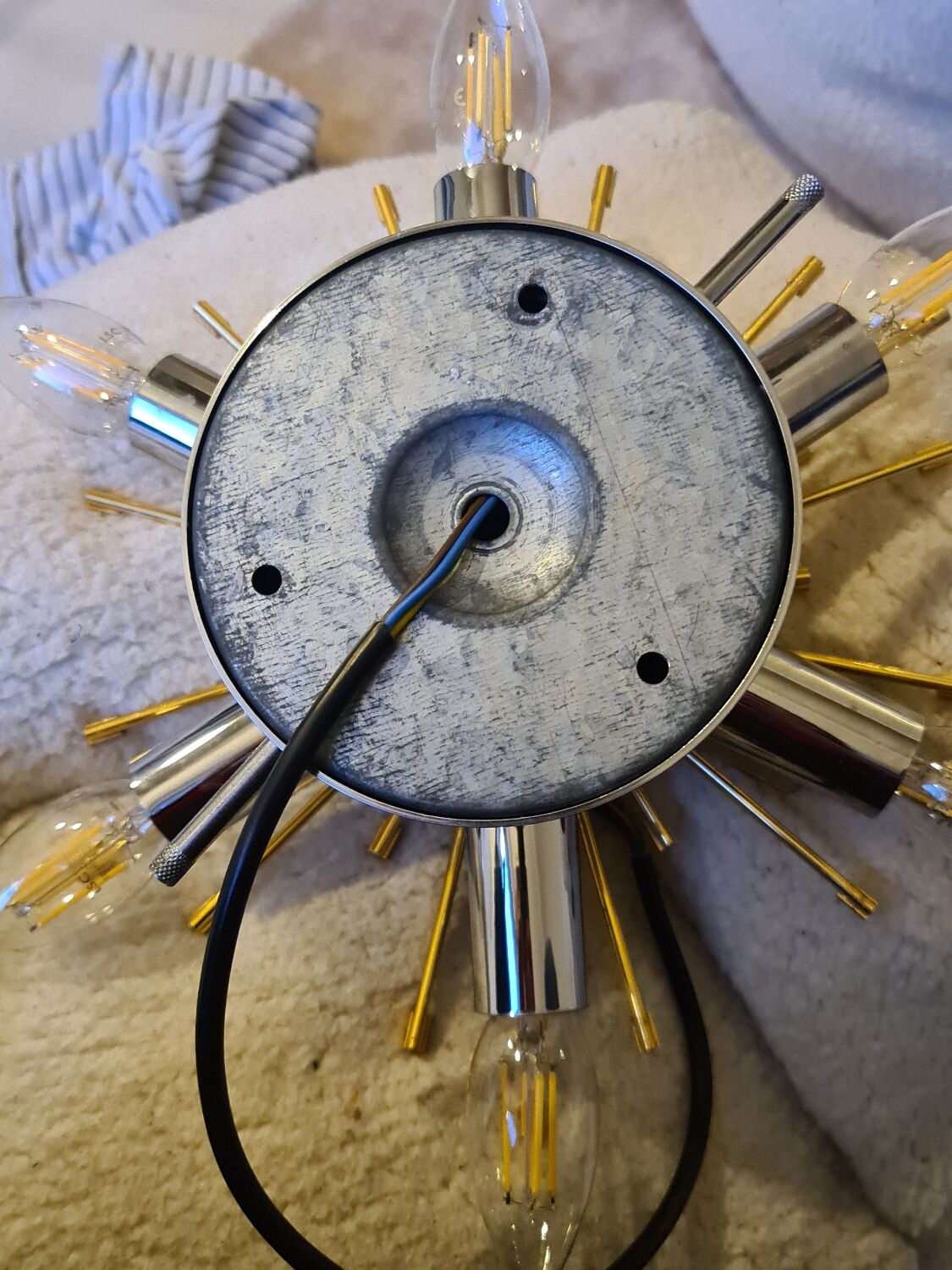 Ceiling lamp, wall lamp, chandelier sun, star, Italy vintage 1960