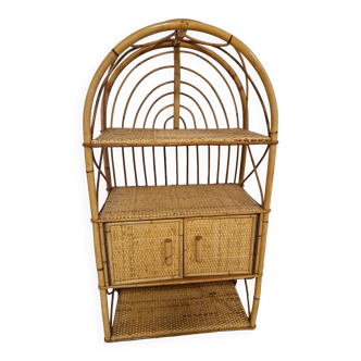 Rattan shelf