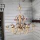 Wrought iron chandelier in Florentine style from the 1970s.