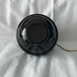 Black opaline ball lamp foot France art deco