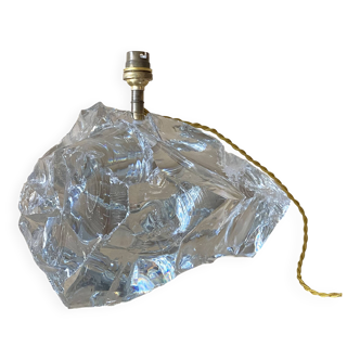 Art Deco lamp in crystal block, in the style of Jean-Michel Frank, 1930.