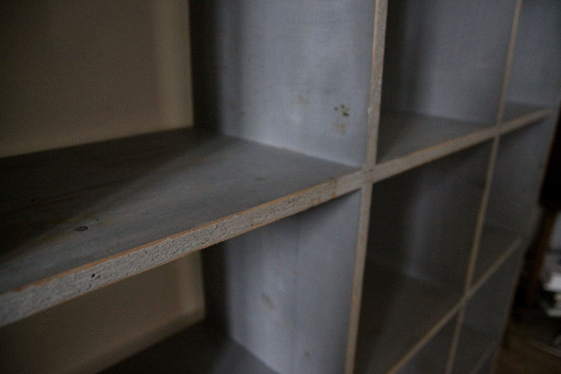 Bookcase locker vintage wooden shelf