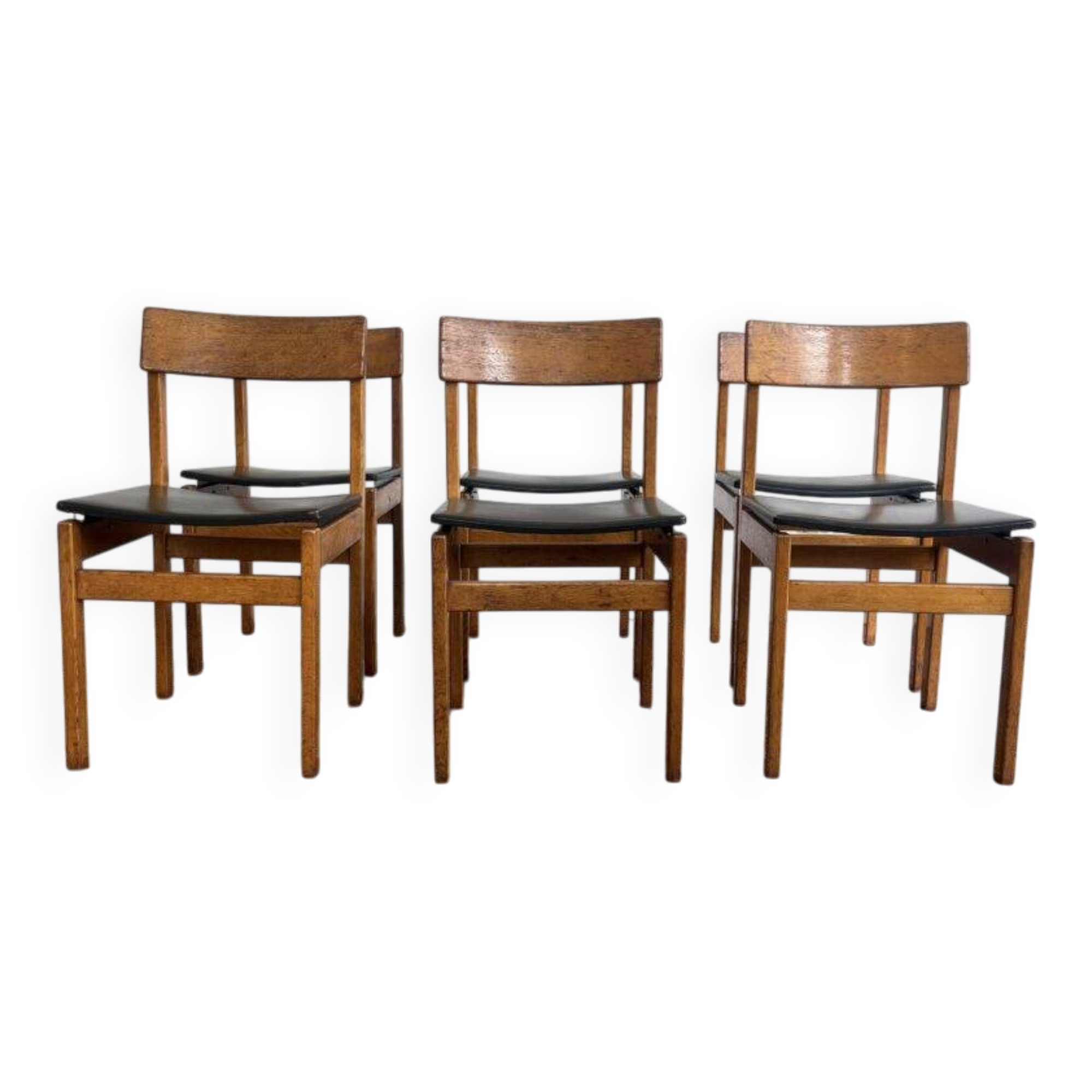 'Abstracta' set of 6 dining chairs – Jos De Mey for Van den Berghe – Pauvers