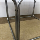 Coffee table in smoked glass and chrome 1970