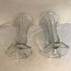 Pair of antique Art Deco style vases in moulded glass and vintage decoration