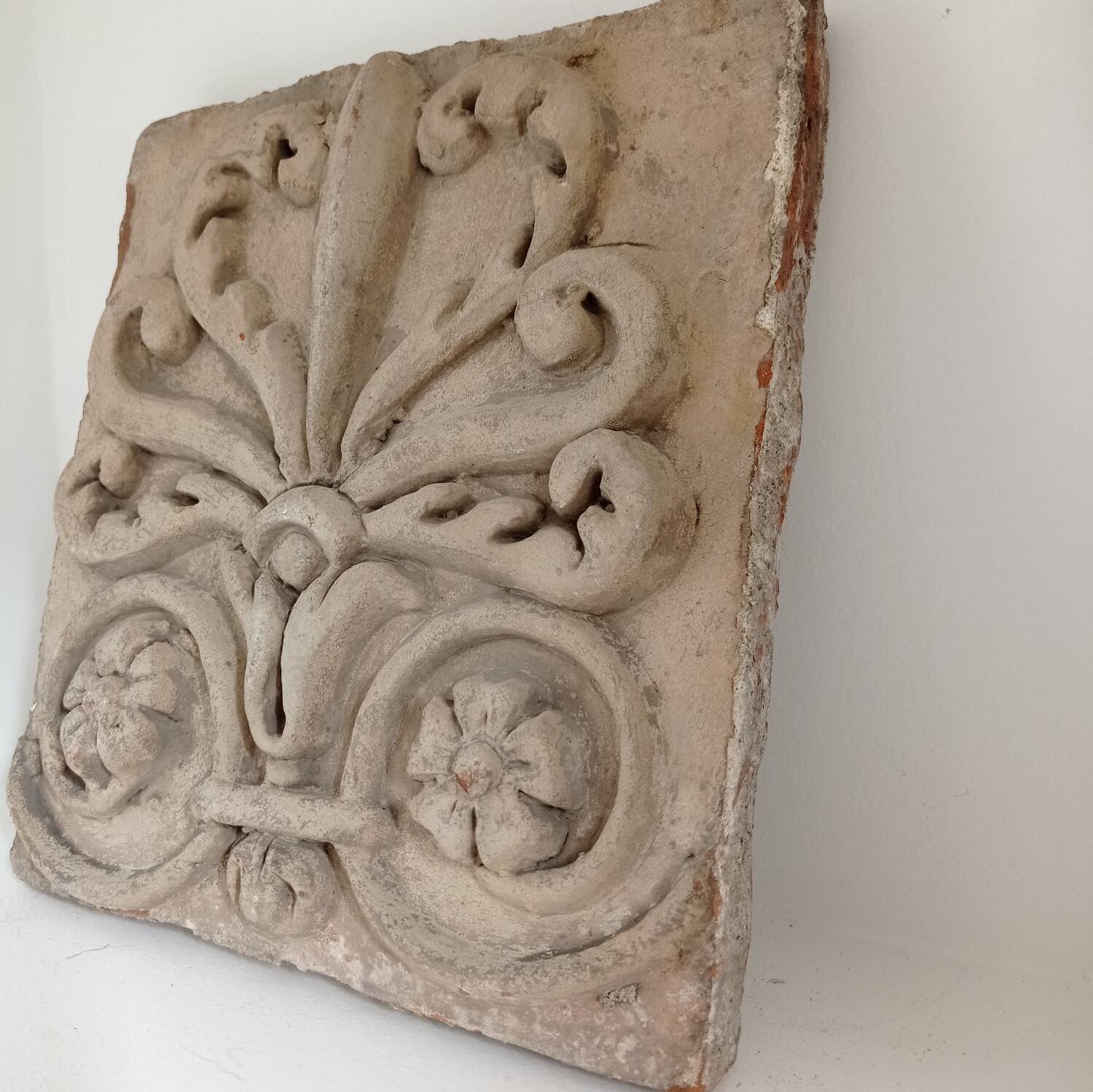 Decorative terracotta wall element