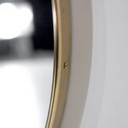 Miroir vintage en laiton, Italie, années 1960s.