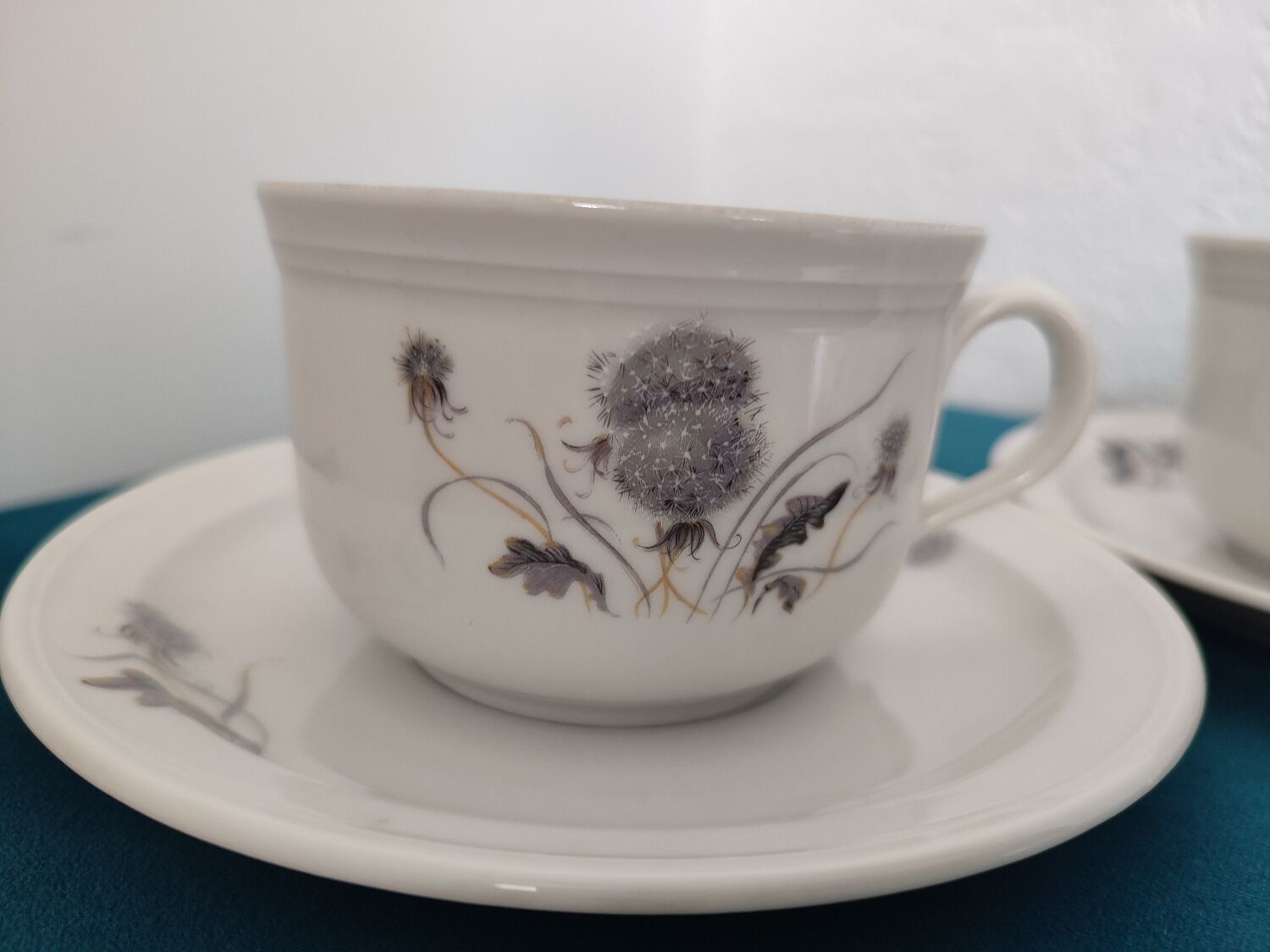 Set cups tea or coffee seltmann weiden bavaria antique thistles