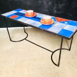 Ceramic coffee table signed