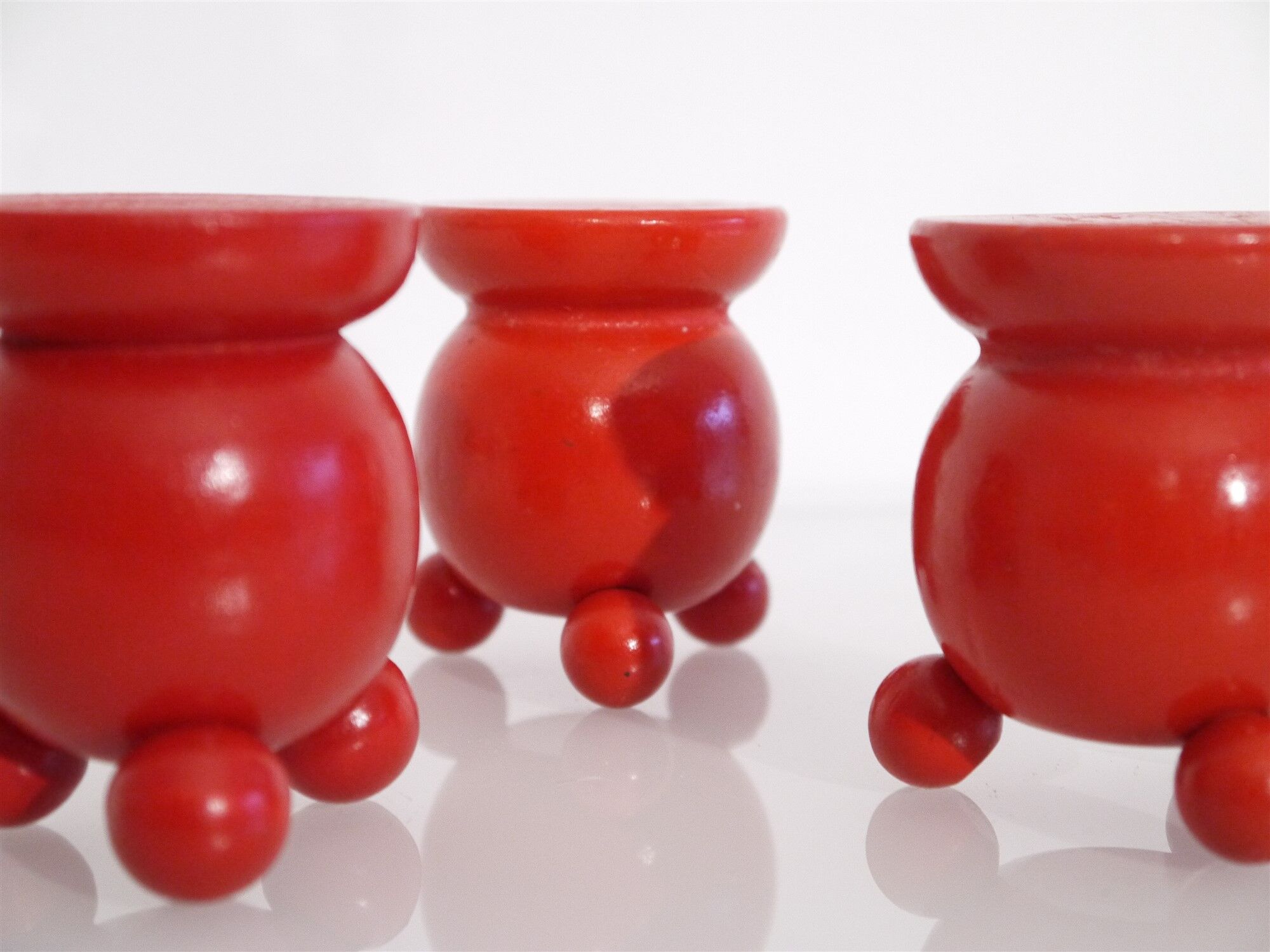Lot de bougeoirs scandinaves en bois