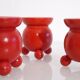 Lot de bougeoirs scandinaves en bois
