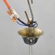 Czech Art Deco Chandelier from the 1930s with Four Opaline Glass Shades