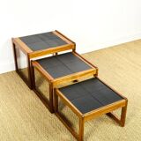 Teak and tiled nesting table